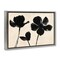 Stupell Industries Inky Black Florals Silhouette Black Framed Floater Canvas Wall Art, design by Creative Studio